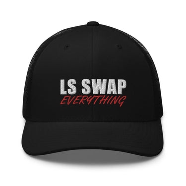 LS Swap Everything Hat Trucker Cap-In-Black-From Aggressive Thread